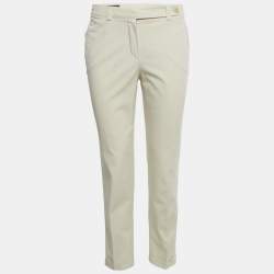 Pre Owned Loro Piana Beige Stretch Gabardine Formal Trousers S