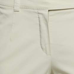 Pre Owned Loro Piana Beige Stretch Gabardine Formal Trousers S