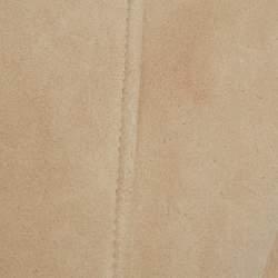 Pre Owned Loro Piana Beige Shearling Short Sleeve Jacket S