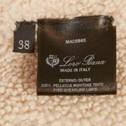 Pre Owned Loro Piana Beige Shearling Short Sleeve Jacket S