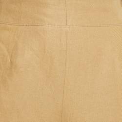 Pre Owned Loro Piana Yellow Linen Flared Trousers S