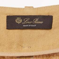 Pre Owned Loro Piana Yellow Linen Flared Trousers S