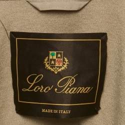 Pre Owned Loro Piana Beige Nylon Concealed Hood Traveler Jacket S