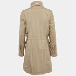 Pre Owned Loro Piana Beige Nylon Concealed Hood Traveler Jacket S