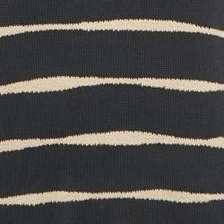 Pre Owned Loro Piana Navy Blue Striped Cotton Knit Crewneck Sweater L