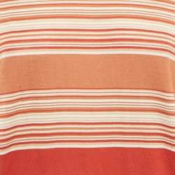 مملوكة مسبقًا Loro Piana Brown Striped Knit Top L