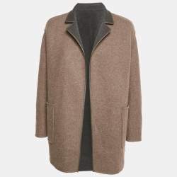 مملوكة مسبقًا جاكيت لورو بيانا كشمير بني/رمادي للأطفال جيمي مقاس صغير