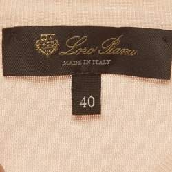 Pre Owned Loro Piana Pink Silk Knit Sleeveless Top S