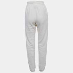 Pre Owned بنطلون لورو بيانا حياكة أبيض مائل للصفرة مقاس صغير (سمول)