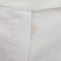 مملوكة مسبقًا شورت لورو بيانا كتان أبيض مقاس صغير