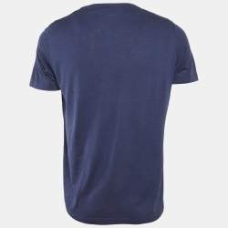 Pre Owned تي شيرت لورو بيانا بلو جيرسي برقبة دائرية مقاس متوسط