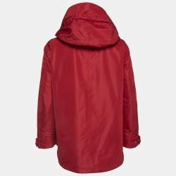Pre Owned Loro Piana Red Synthetic Bomber Jacket S