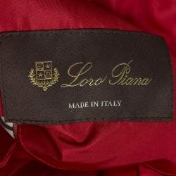 Pre Owned Loro Piana Red Synthetic Bomber Jacket S