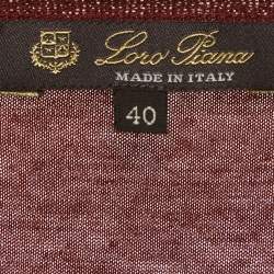 مملوكة مسبقًا Loro Piana Red Jersey Crew Neck Top S