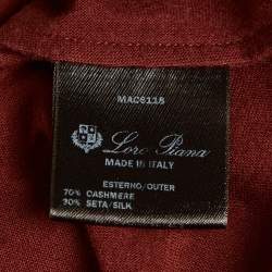 مملوكة مسبقًا Loro Piana Red Jersey Crew Neck Top S
