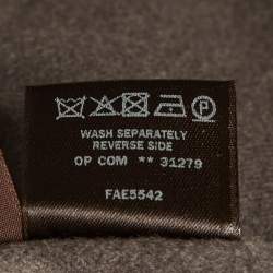 Pre Owned Loro Piana Grey Knit and Felt Short Dress S