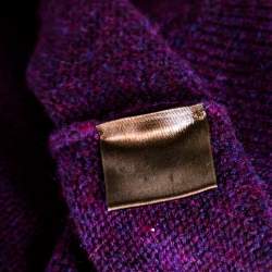Pre Owned Loro Piana Purple Cashmere Sweater and Infinity Scarf Set S