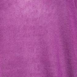 Pre Owned Loro Piana Purple Linen and Silk Sweater M