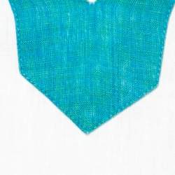 Pre Owned Loro Piana Blue Linen Contrast Trim Detail Long Sleeve Top L