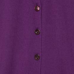 Pre Owned Loro Piana Purple Cashmere Long Cardigan L