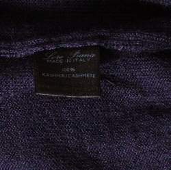 Pre Owned Loro Piana Purple Cashmere Sleeveless Turtleneck Top M