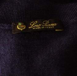 Pre Owned Loro Piana Purple Cashmere Sleeveless Turtleneck Top M