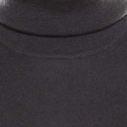 Pre Owned Loro Piana Grey Cashmere Turtleneck Sweater M