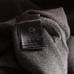 Pre Owned Loro Piana Grey Cashmere Turtleneck Sweater M