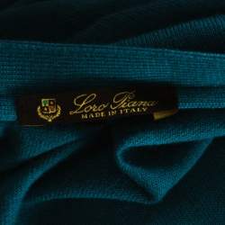 Pre Owned Loro Piana Jade Green Cashmere Button Front Cardigan L