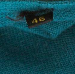 Pre Owned Loro Piana Jade Green Cashmere Button Front Cardigan L