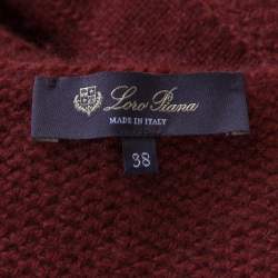 Pre Owned Loro Piana Cinnamon Brown Cashmere Knit Sweater S
