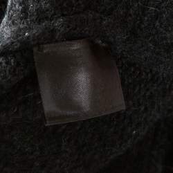 Pre Owned Loro Piana Charcoal Grey Cashmere Cable Knit Sweater M