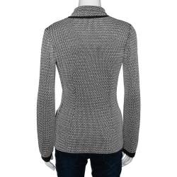 Pre Owned Loro Piana Brown Silk & Cotton Knit Button Front Cardigan S
