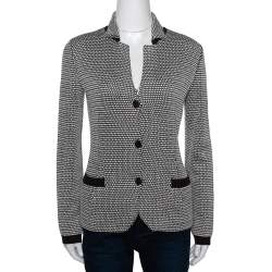 Pre Owned Loro Piana Brown Silk & Cotton Knit Button Front Cardigan S