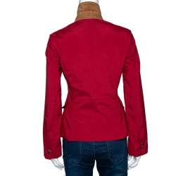 Loro Piana Red Nylon Button Front Jacket S