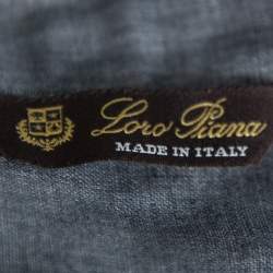 Pre Owned Loro Piana Grey Linen Button Front Shirt S