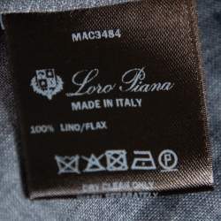Pre Owned Loro Piana Grey Linen Button Front Shirt S
