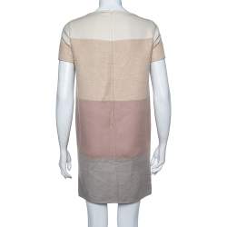 Pre Owned Loro Piana Colorblock Striped Cashmere Ellis Dress S