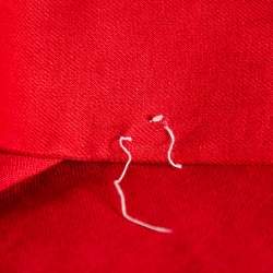 Pre Owned Loro Piana Red Linen Theo Antigua Belted Pantsuit S