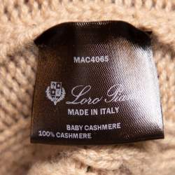 Pre Owned Loro Piana Beige Cashmere Knit Turtle Neck Sweater M
