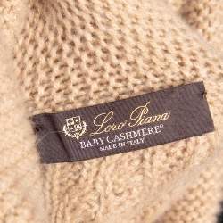 Pre Owned Loro Piana Beige Cashmere Knit Turtle Neck Sweater M