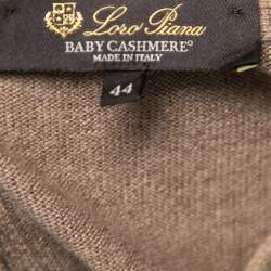 Pre Owned Loro Piana Beige Baby Cashmere Belted Dress M