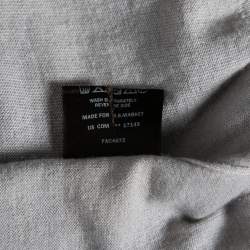 Pre Owned Loro Piana Grey Cashmere Turtleneck Sweater M