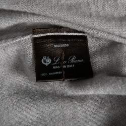 Pre Owned Loro Piana Grey Cashmere Turtleneck Sweater M