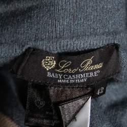 Pre Owned Loro Piana Beige and Grey Cashmere Trousers M