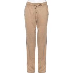 Pre Owned Loro Piana Beige and Grey Cashmere Trousers M