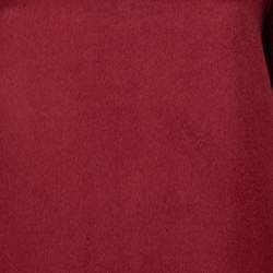 Pre Owned Loro Piana Dark Red Cashmere & Suede Trim Detailed V-Neck Dress M