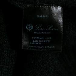 Pre Owned Loro Piana Charcoal Grey Cashmere Knit Sweater Dress M