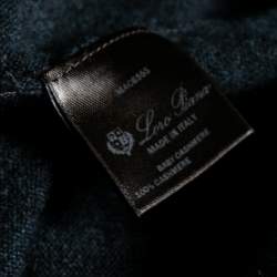 مملوكة مسبقًا فستان بكم طويل لورو بيانا كشمير قصات أزرق ورصاصي مقاس وسط ( ميديوم )