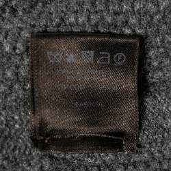 Pre Owned Loro Piana Grey Cashmere Turtleneck Short Sleeve Dress M